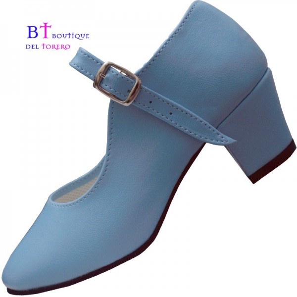 Zapato flamenco azul celeste barato