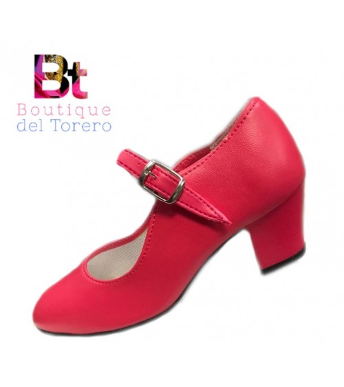 Zapato flamenco fucsia